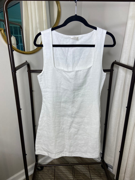 Posse Alice Linen White Mini Dress size S