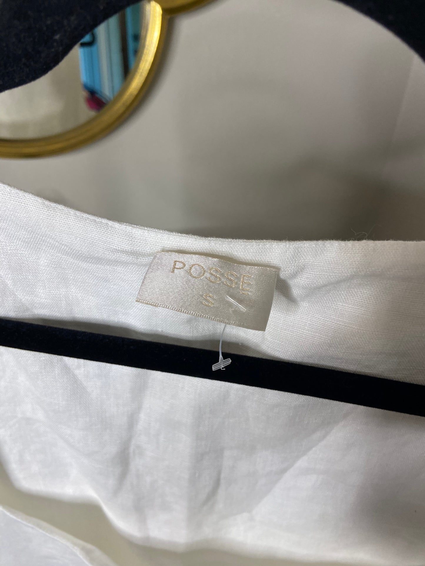 Posse Alice Linen White Mini Dress size S