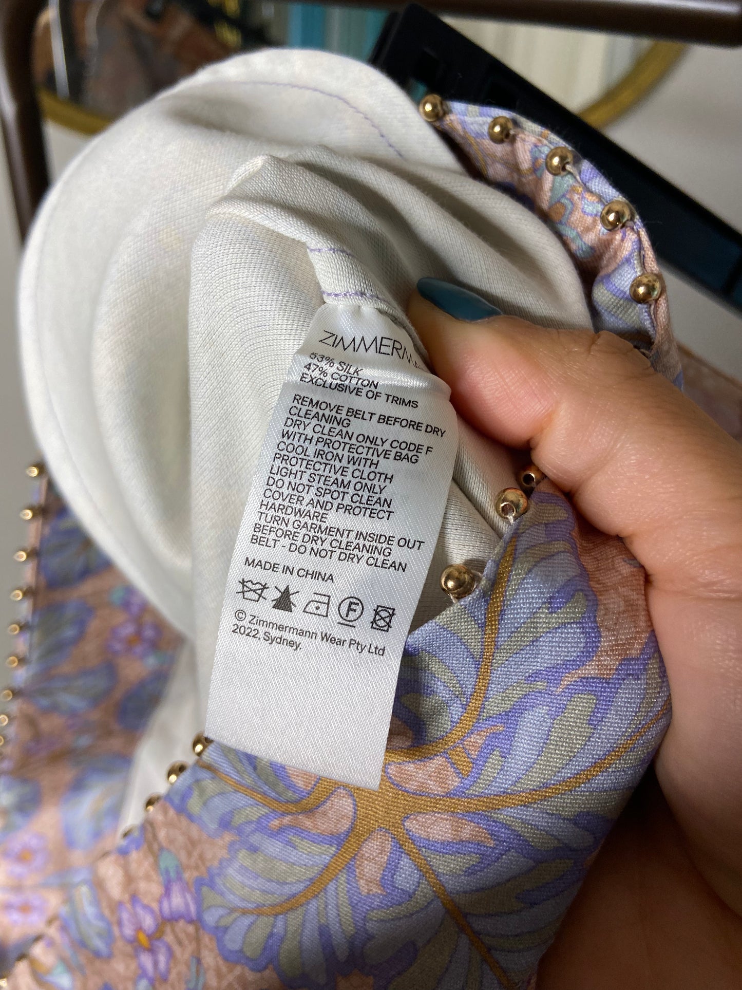 Zimmermann Kaleidoscope Beaded Hem Shorts size us 8