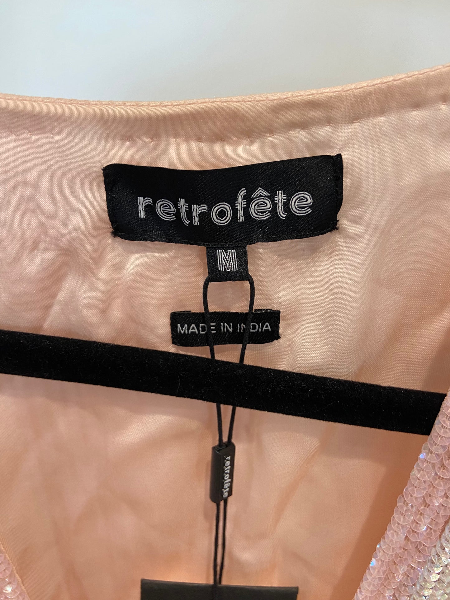 Retrofete Gabrielle Robe Dress Pastel Pink Stripes size M