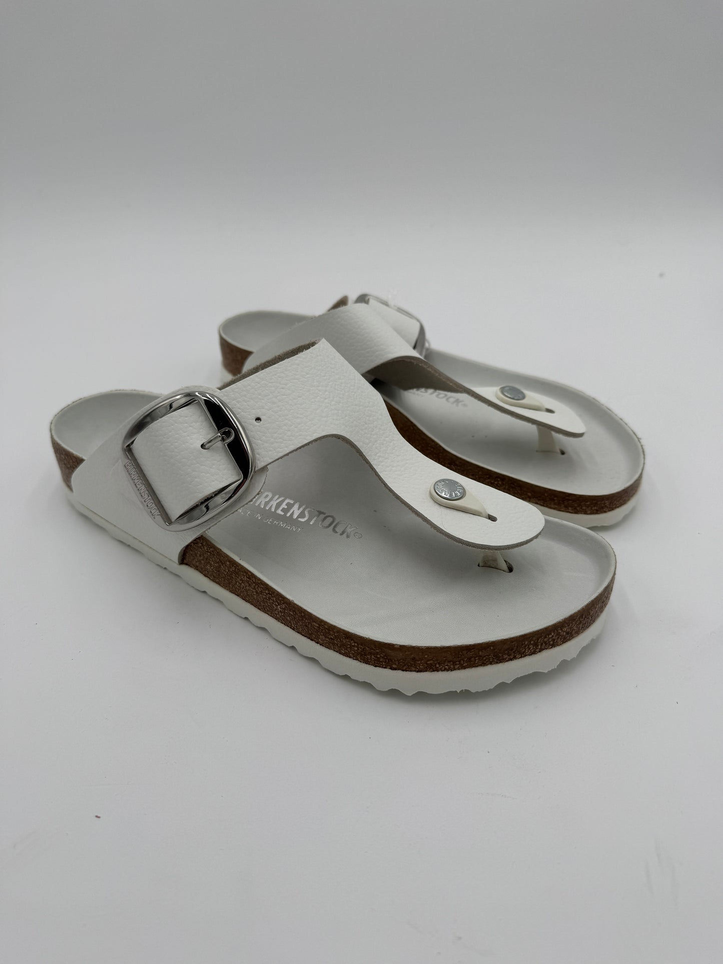Birkenstock White Gizeh Big Buckle Sandals size 42 US 10