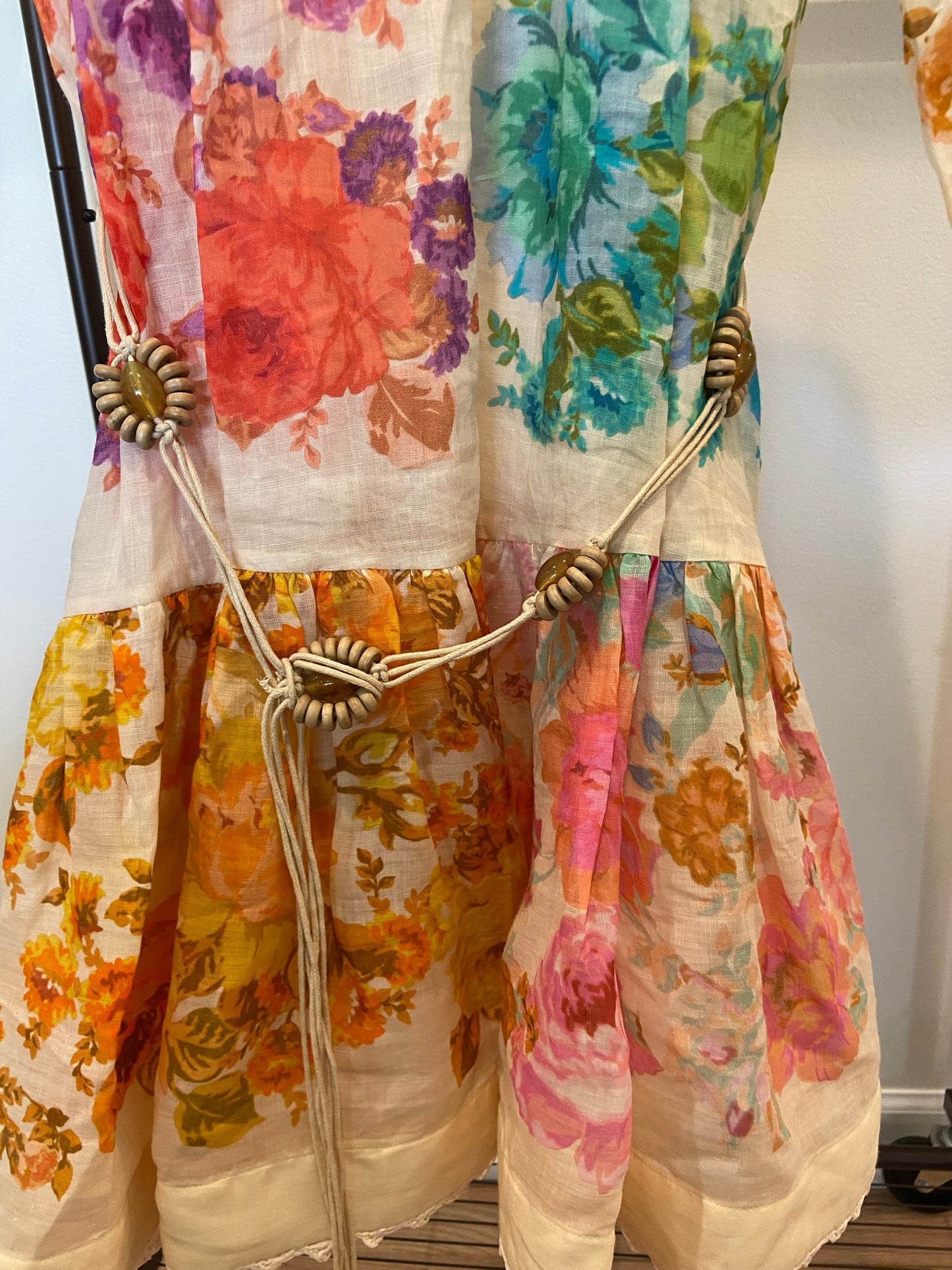 Zimmermann Raie Lantern Mini Dress size 1 US 6