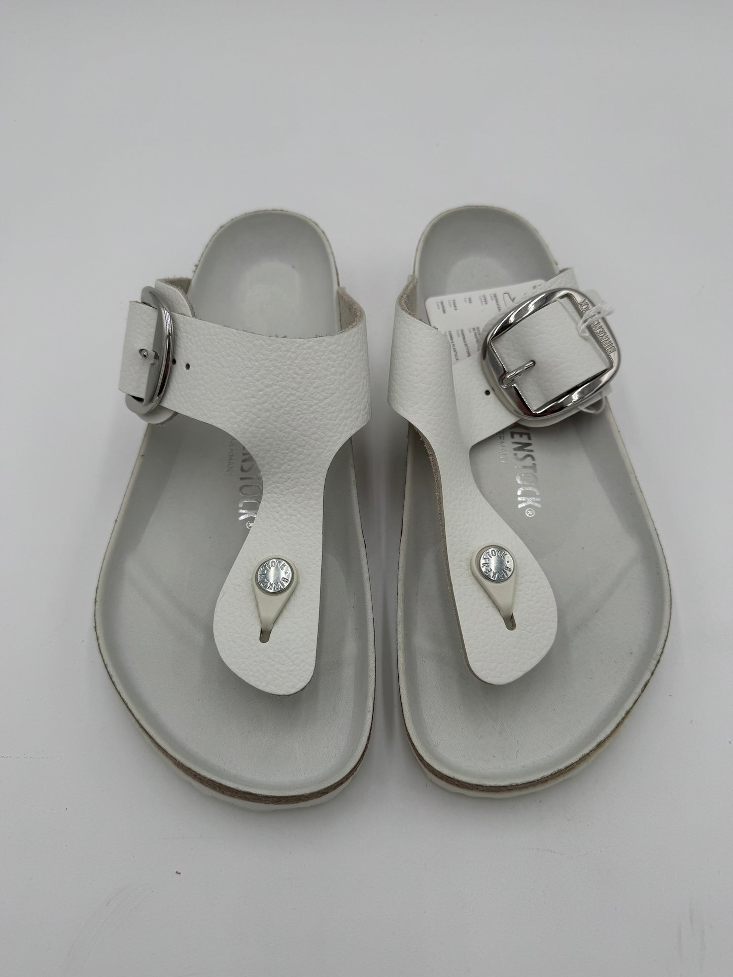Birkenstock White Gizeh Big Buckle Sandals size 42 US 10
