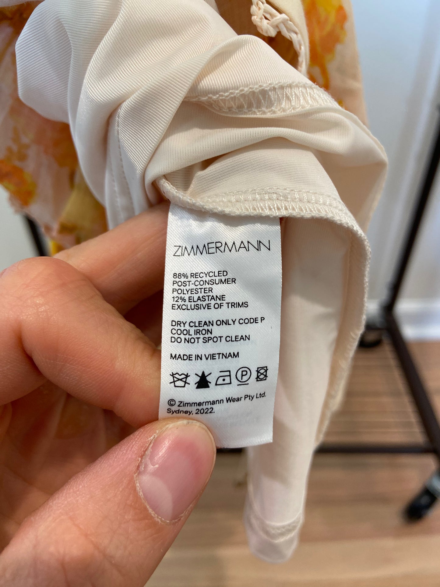 Zimmermann Raie Lantern Mini Dress size 1 US 6