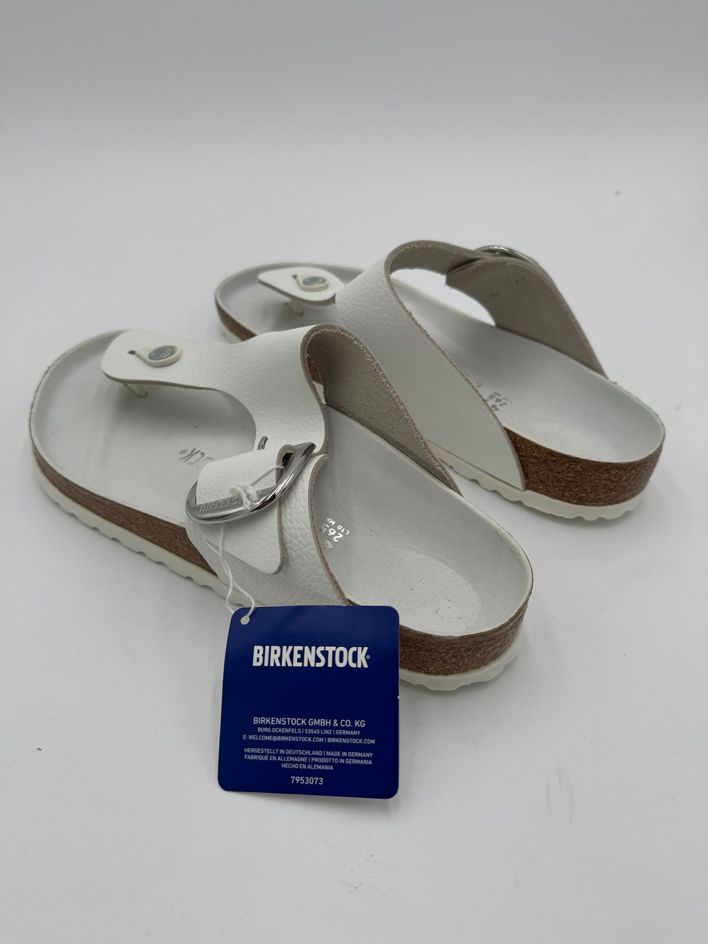 Birkenstock White Gizeh Big Buckle Sandals size 42 US 10