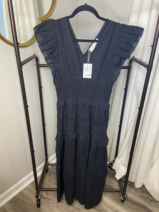 Sea New York Black Loren Flutter Sleeve Dress size XS