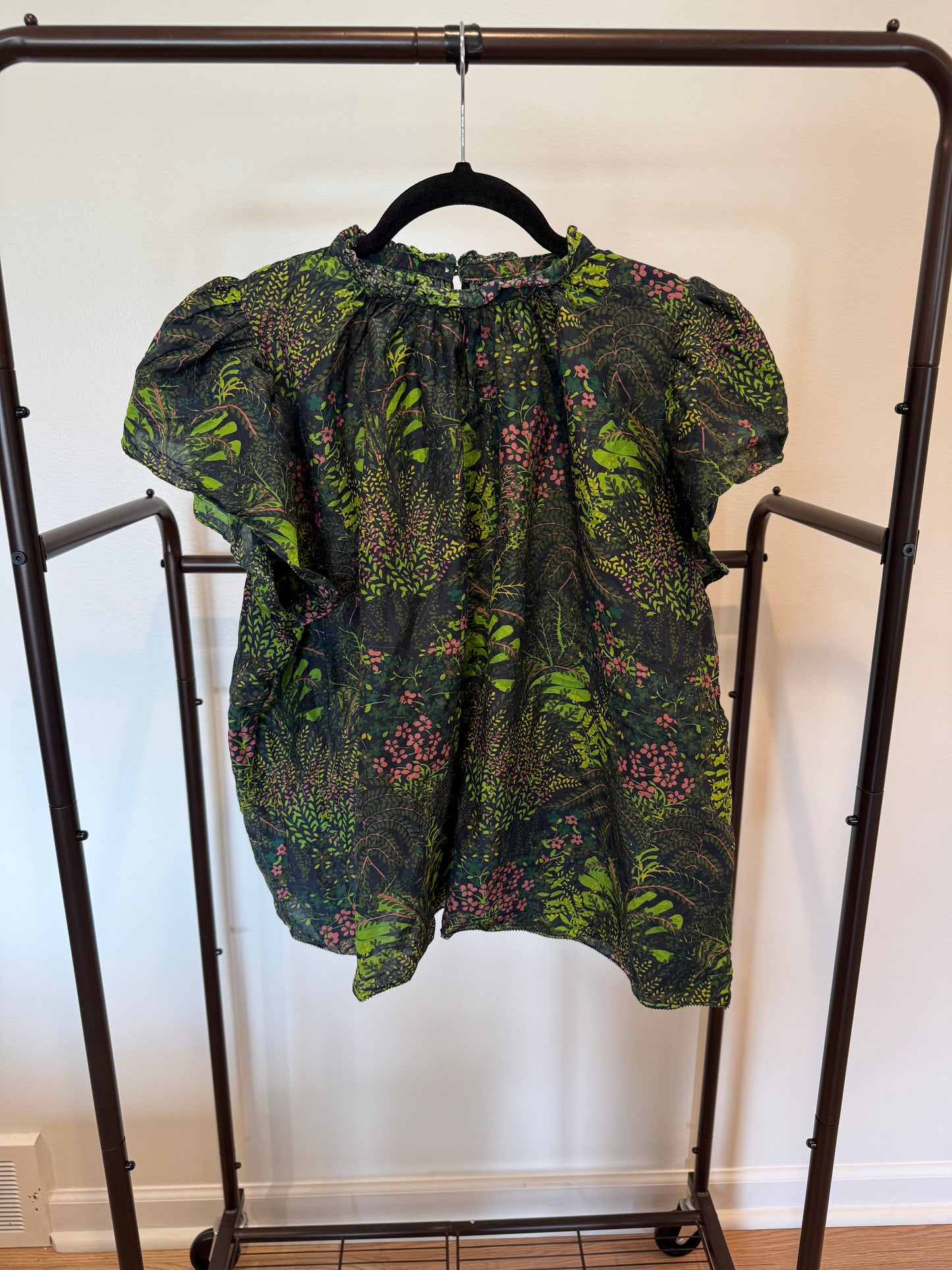 Trovata Carla High neck Shirt Forest Fern size M
