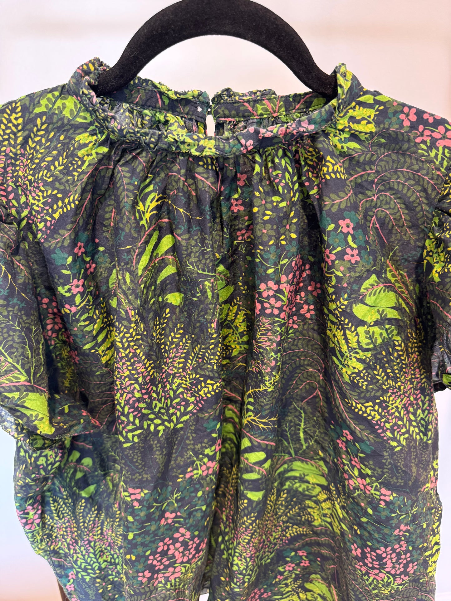 Trovata Carla High neck Shirt Forest Fern size M