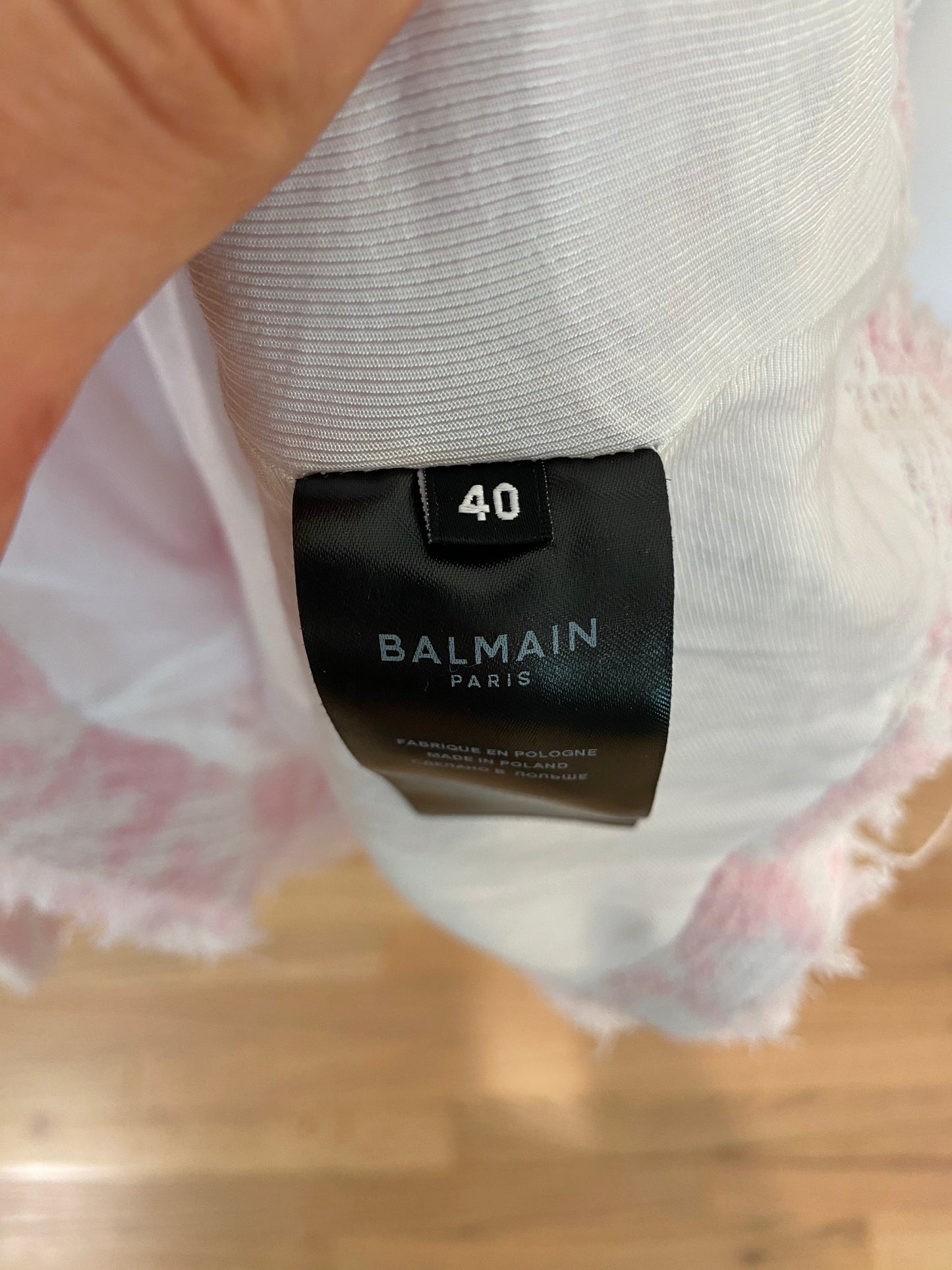 Balmain Strappy Houndstooth Tweed A-Line Dress size 40 US 8