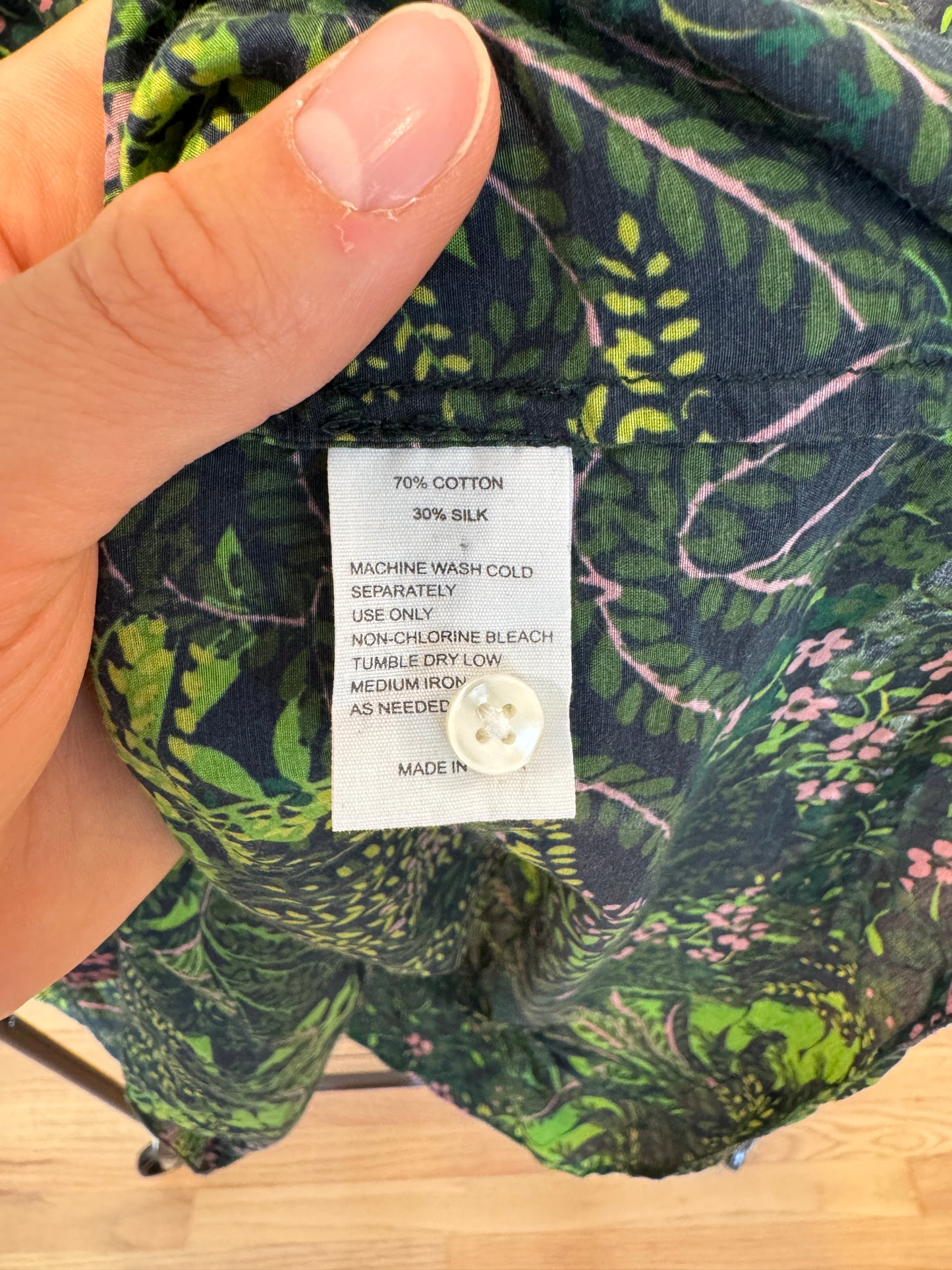 Trovata Carla High neck Shirt Forest Fern size M