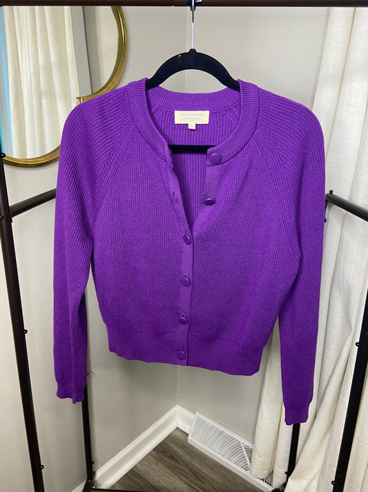 Sezane Sonnie Purple Cardigan size S