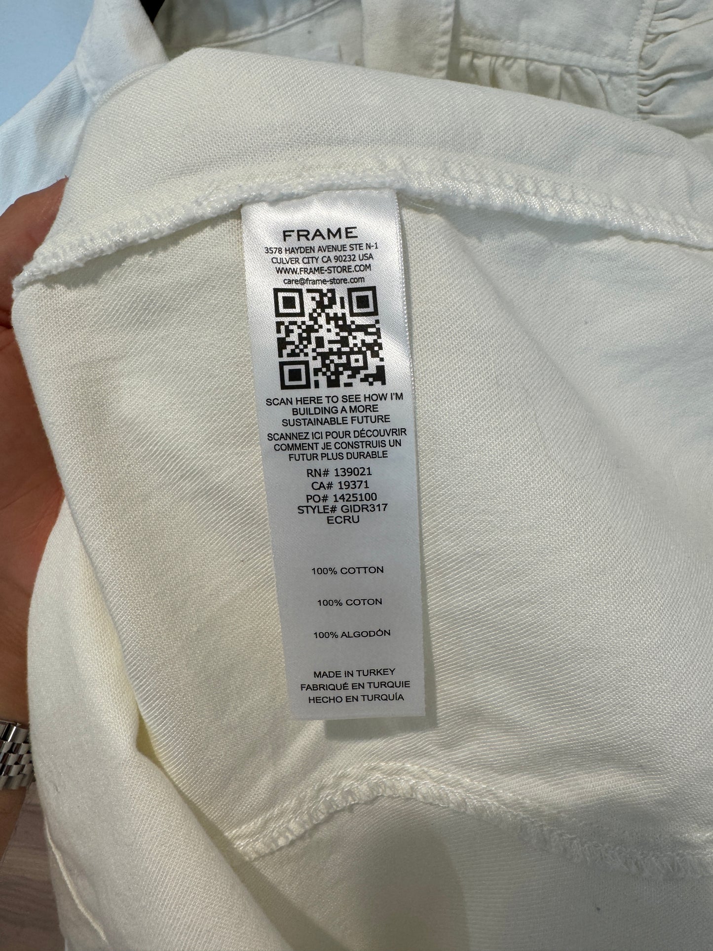 Frame Off-White Gillian Mini Dress size M