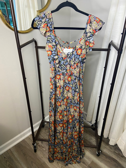 The Great Twilight Midi Dress Geranium Floral size XS