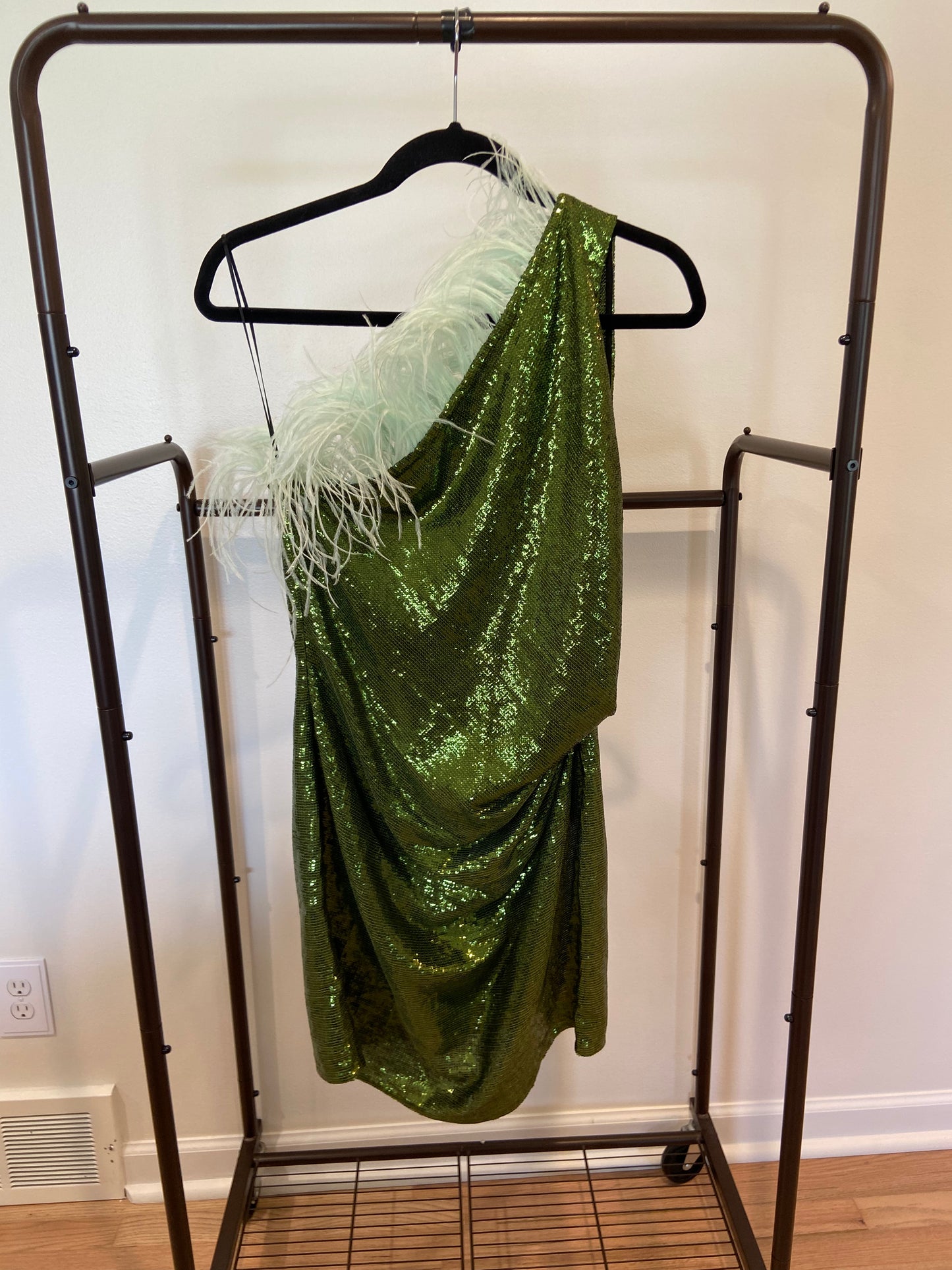 Nervi Green Glitter Mini Dress size 44 US 8
