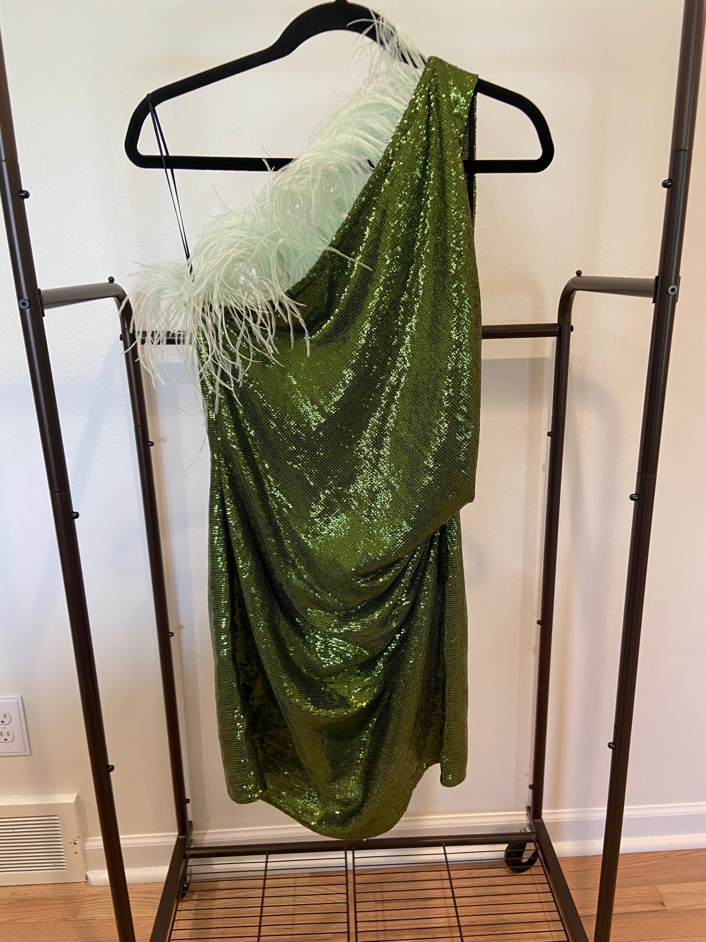 Nervi Green Glitter Mini Dress size 44 US 8