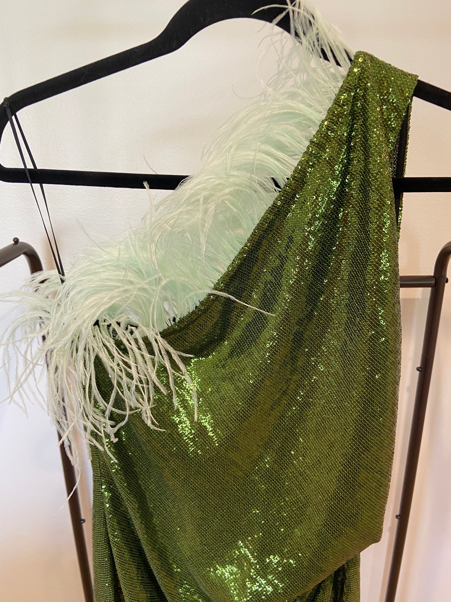 Nervi Green Glitter Mini Dress size 44 US 8