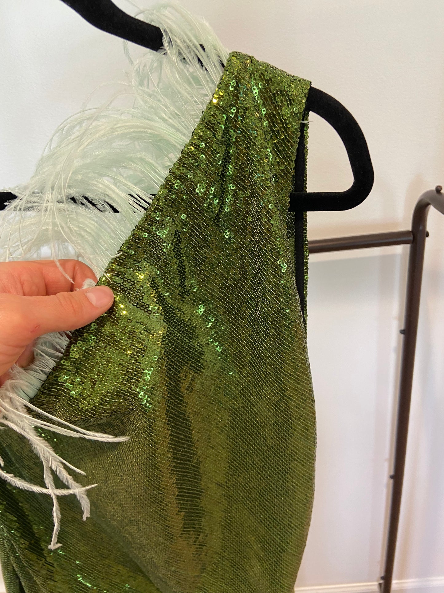 Nervi Green Glitter Mini Dress size 44 US 8