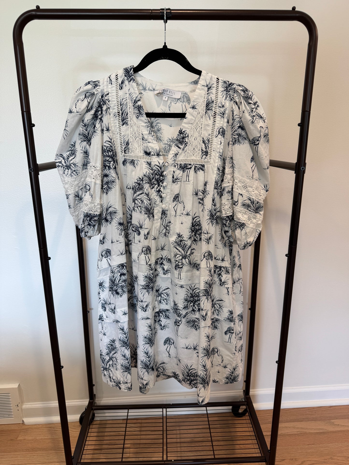 Hunter Bell Jenkins Dress White Floral size M