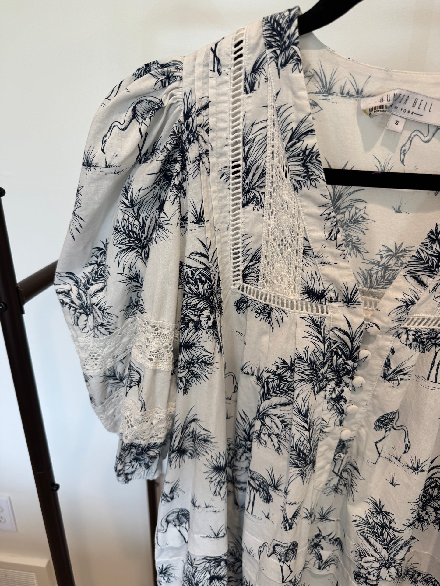 Hunter Bell Jenkins Dress White Floral size M