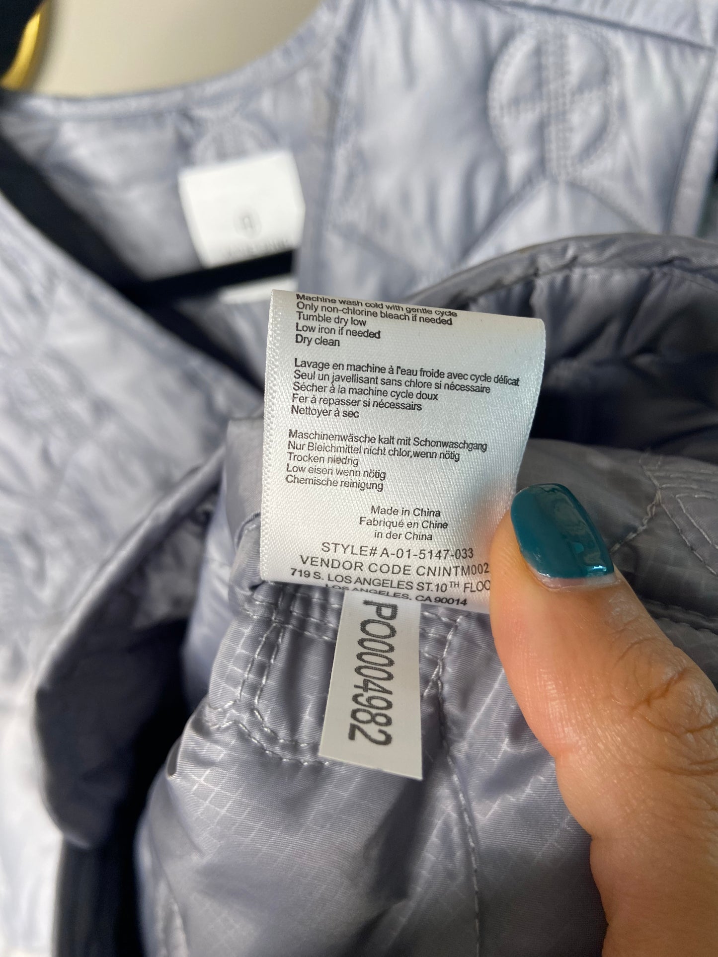 Anine Bing Quilted Vest size S