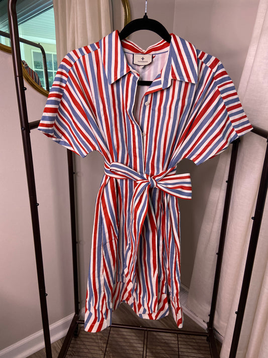 Tuckernuck Americana Stripe Mini Callie Dress size S