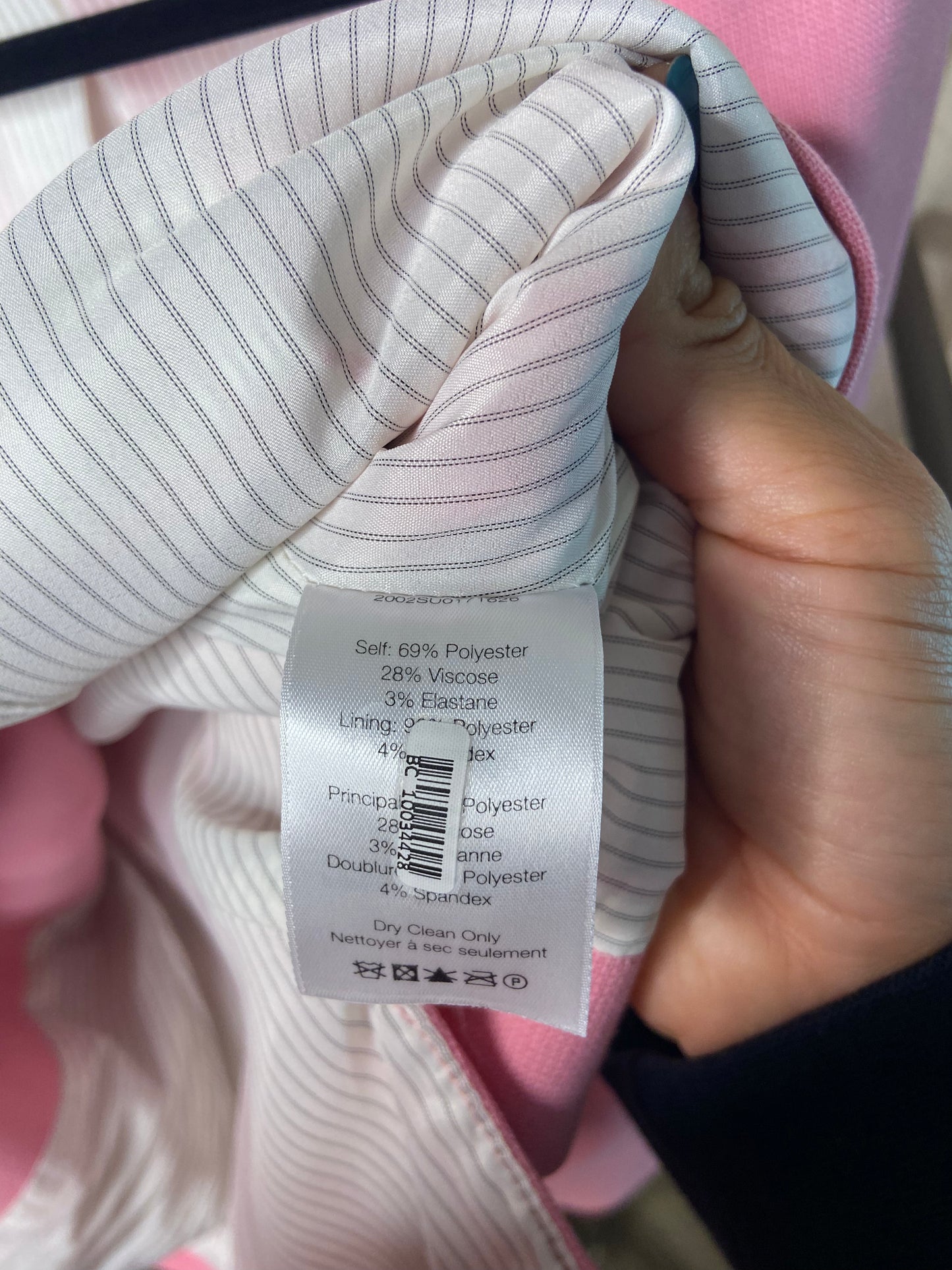 Veronica Beard Ria Collarless Jacket Pink size 8