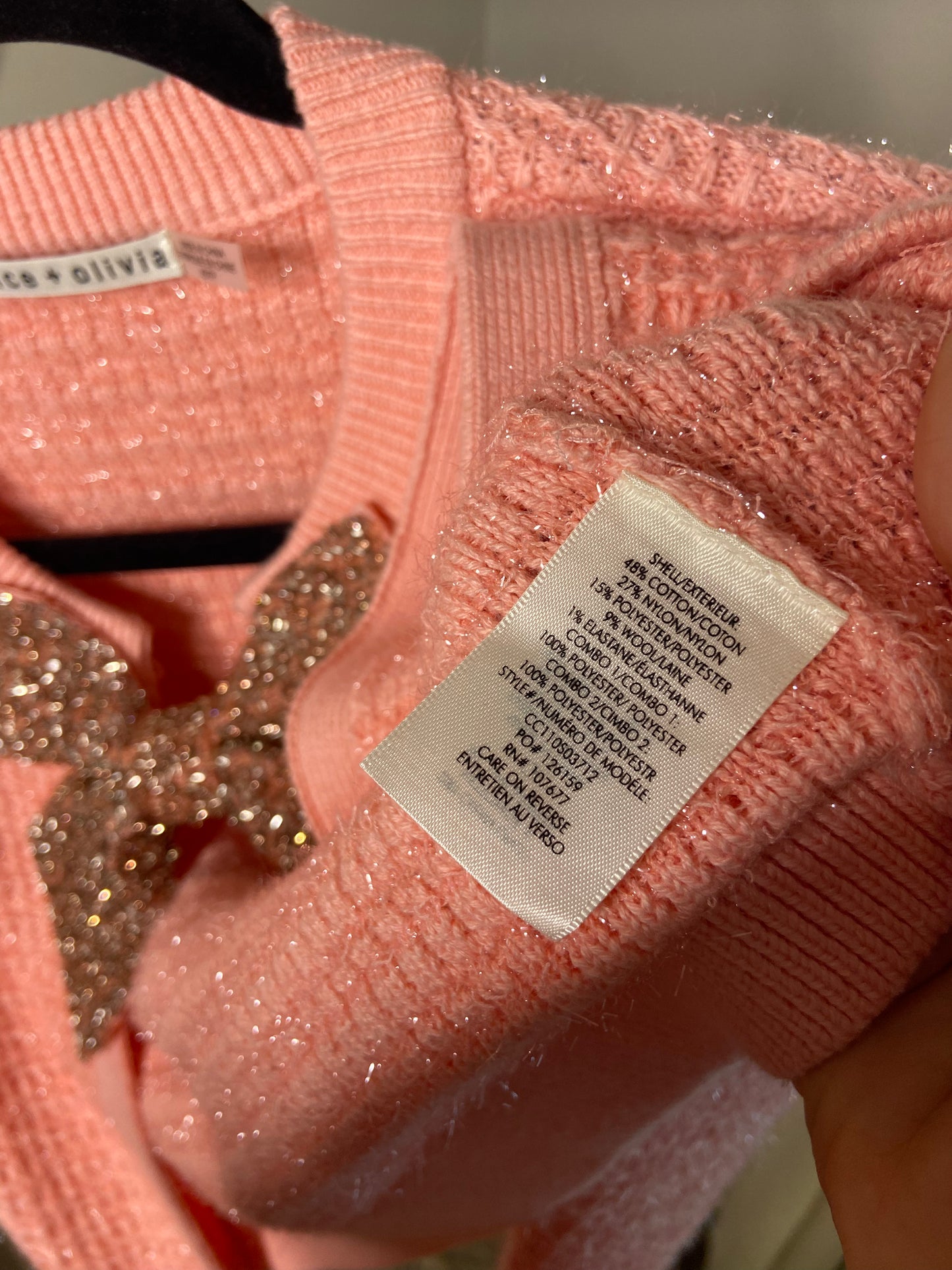 Alice and Olivia Akira Bow-Embellished Cardigan size XS