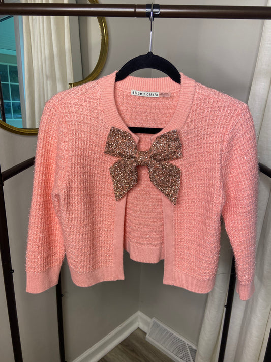 Alice and Olivia Akira Bow-Embellished Cardigan size XS