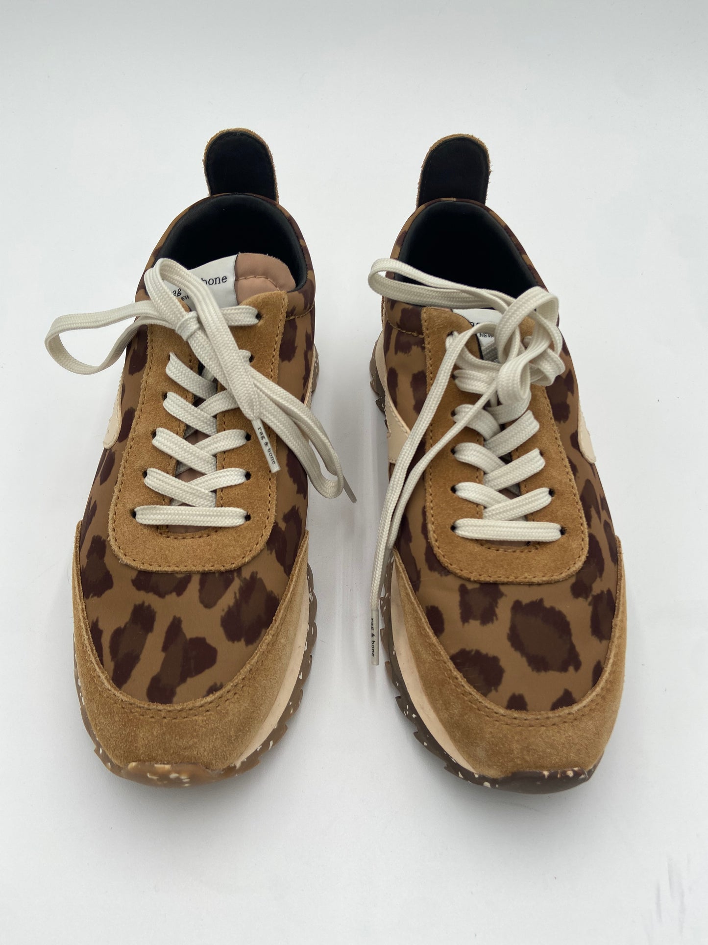 Rag & Bone Retro Runner Leopard Suede & Leather Sneakers size 6