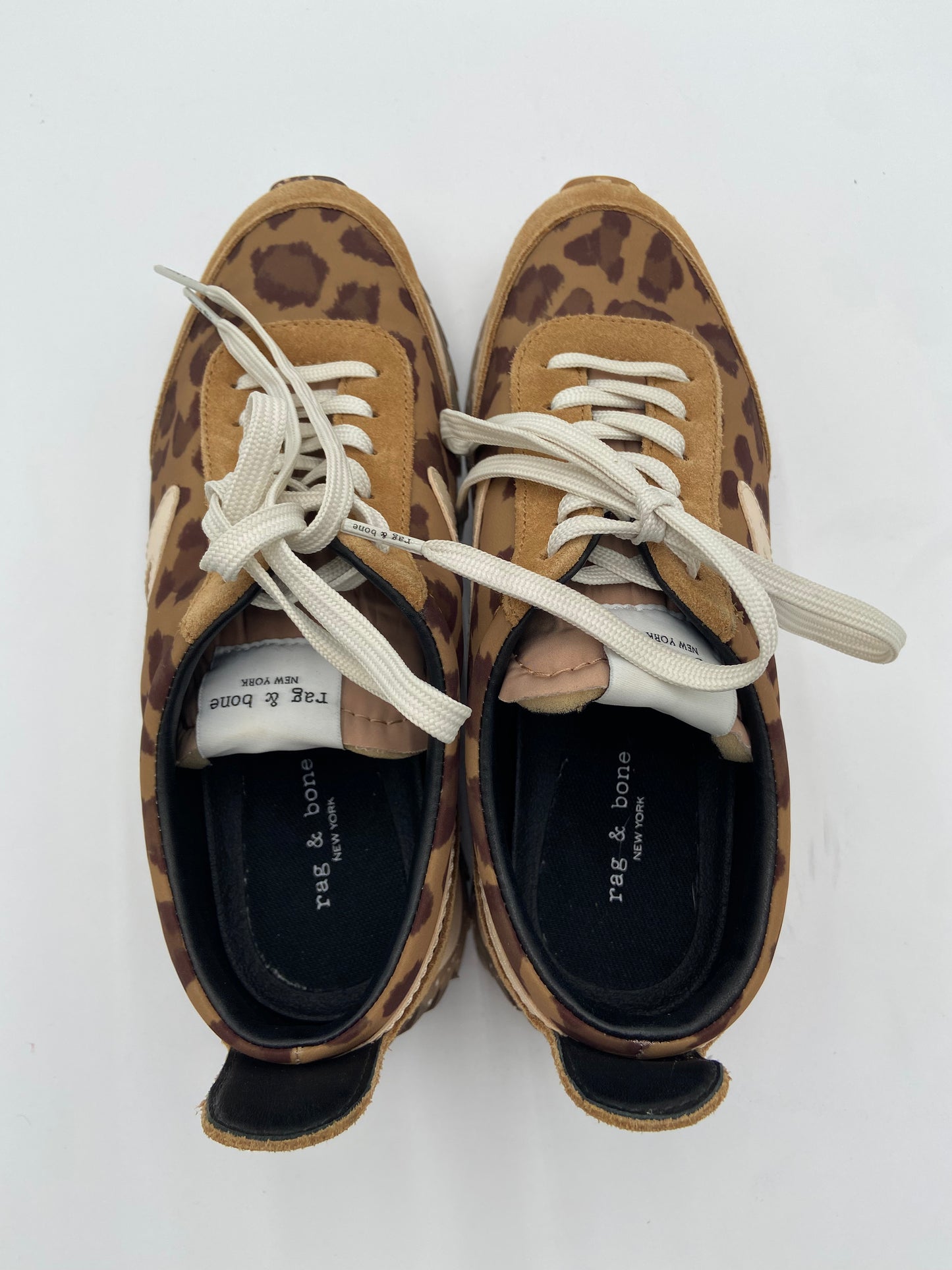 Rag & Bone Retro Runner Leopard Suede & Leather Sneakers size 6