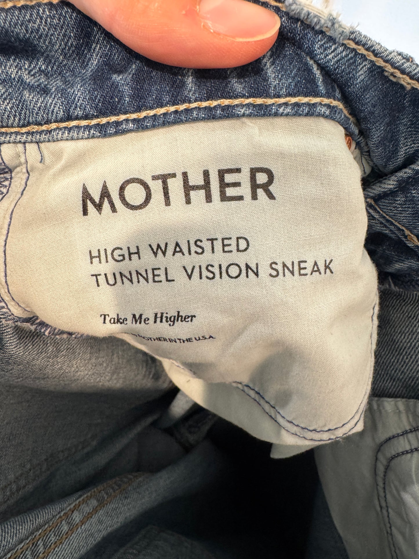 Mother High Waisted Tunnel Vision Sneak Take Me Higher Wash size 26