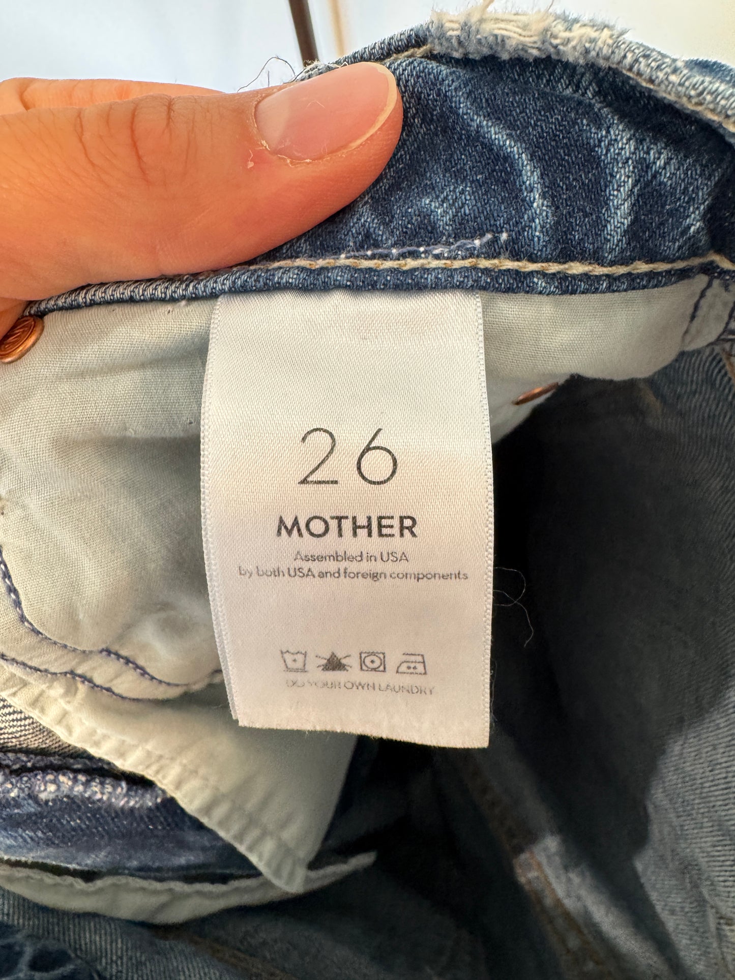 Mother High Waisted Tunnel Vision Sneak Take Me Higher Wash size 26