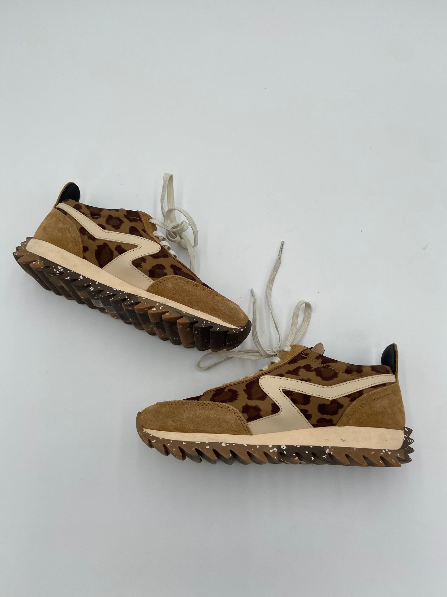 Rag & Bone Retro Runner Leopard Suede & Leather Sneakers size 6