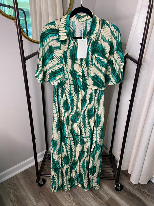 Ulla Johnson Silhouette Silk Dress in Acacia size 6
