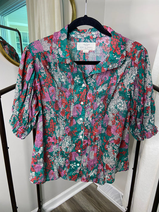 Trovata Birds of Paradis Gemma Blouse size M