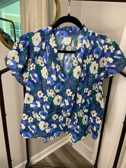 Trovata Birds of Paradis Clover Blouse in Rosa Blance size M