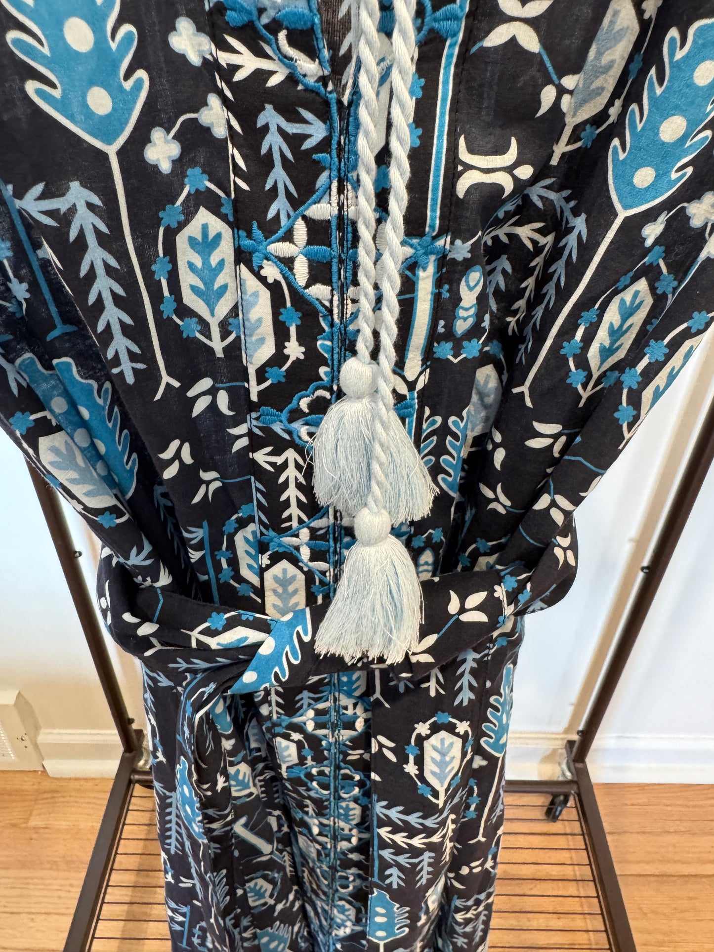 Julia Amory Zoe Coatue Blue Midi Dress size XS