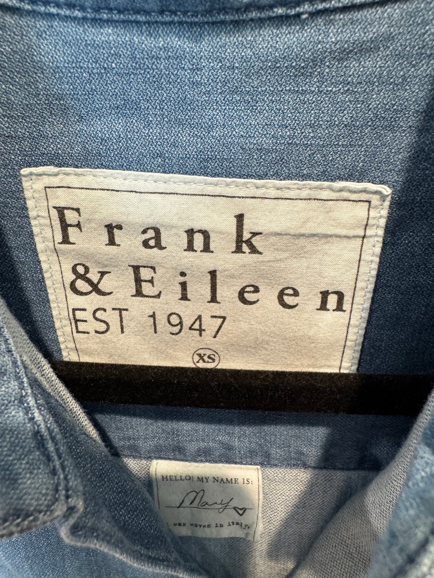 Frank and Eileen Mary Shirt Dress Vintage Stonewashed Indigo size XS