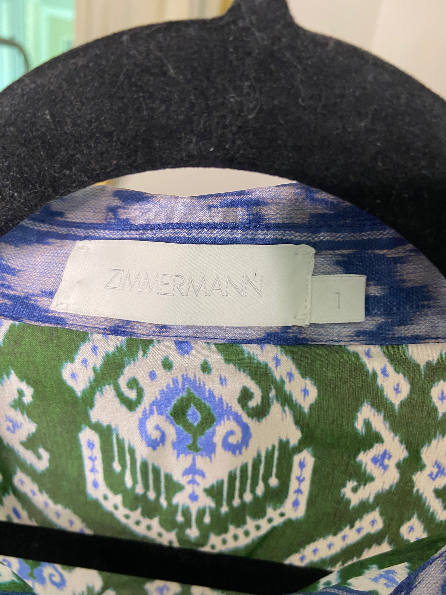 Zimmermann Wylie Printed Silk Shirt size US 6