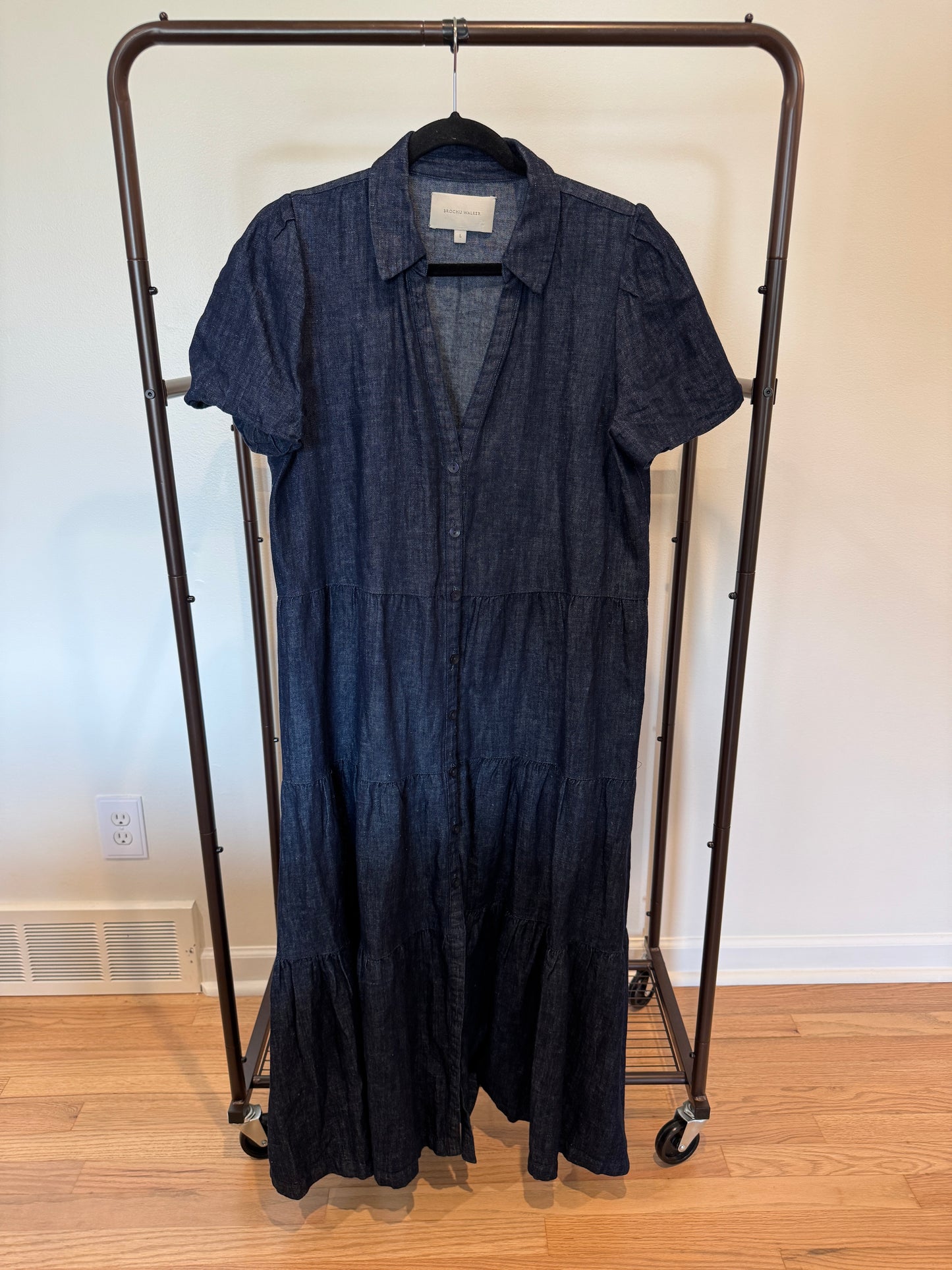 Brochu Walker The Havana Indigo Denim Dress size L