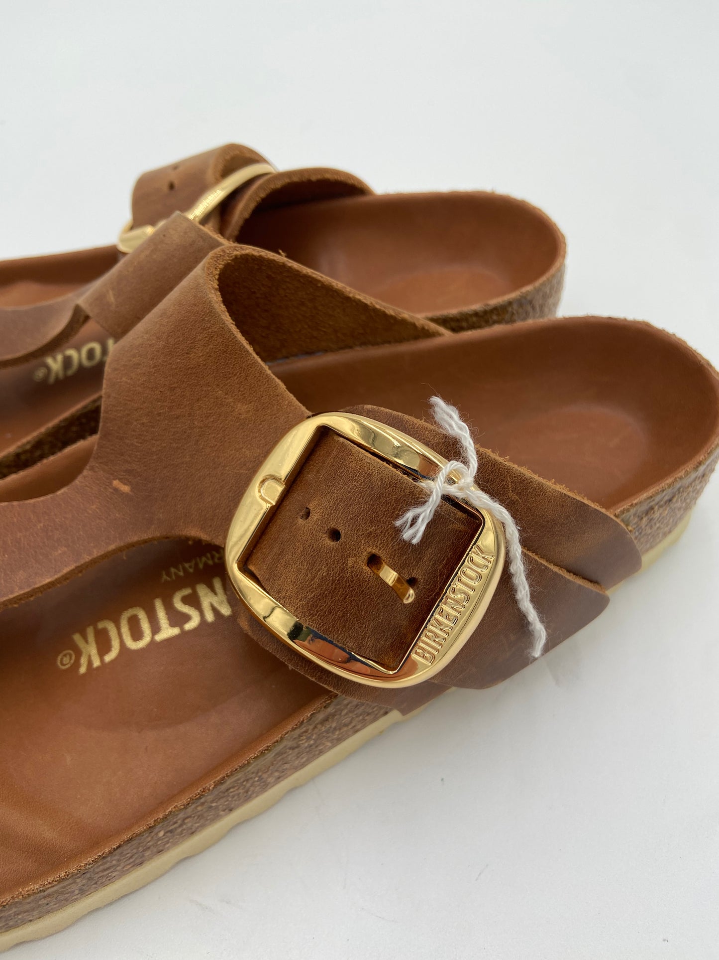 Birkenstock Gizeh Big Buckle Cognac Sandals size 36 US 5-5.5
