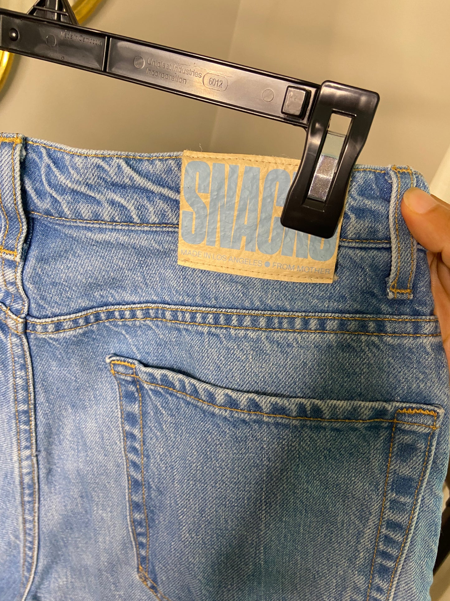Mother SNACKS! High Waisted Push-Pop Jean Shorts size 28