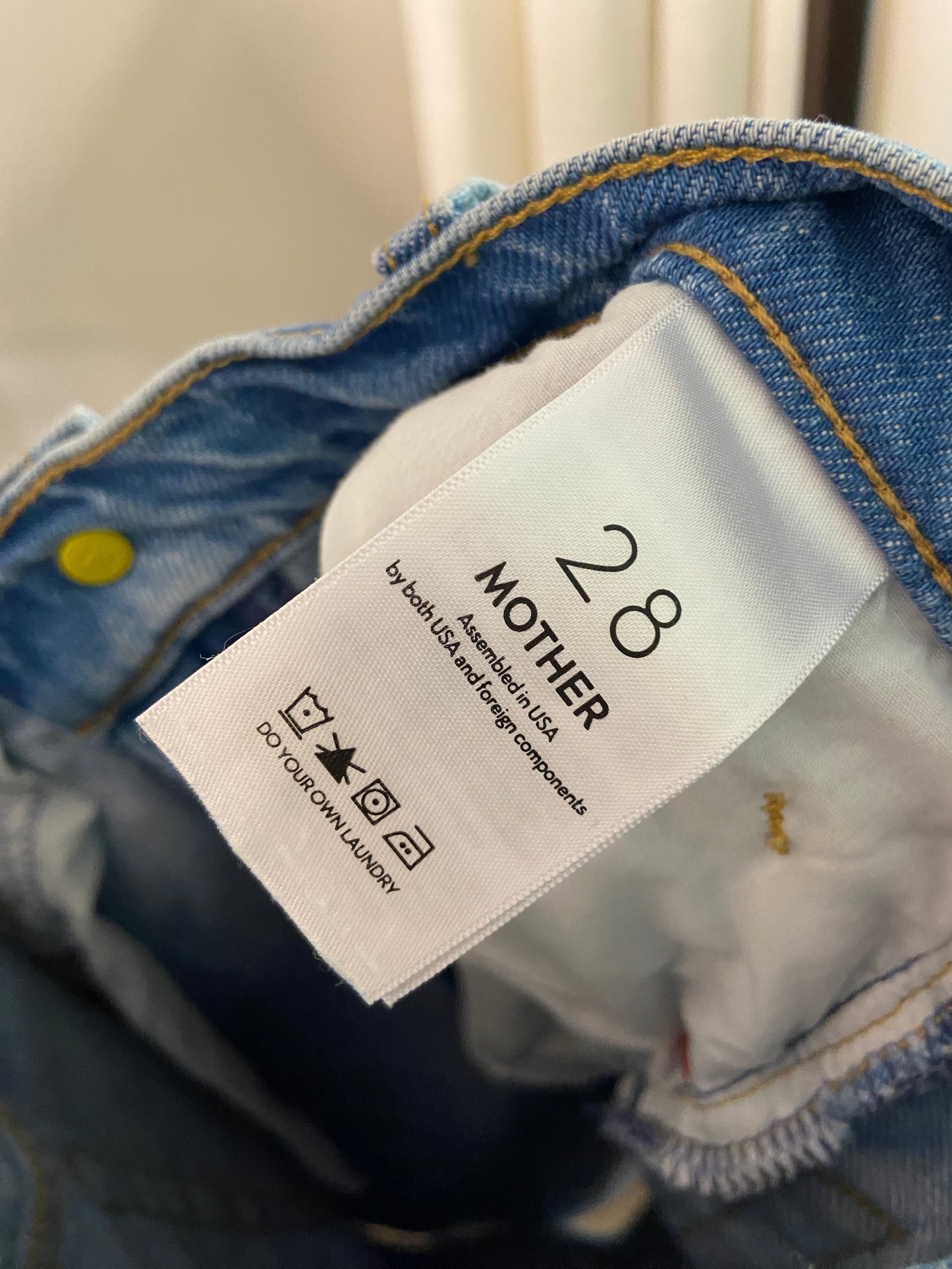 Mother SNACKS! High Waisted Push-Pop Jean Shorts size 28