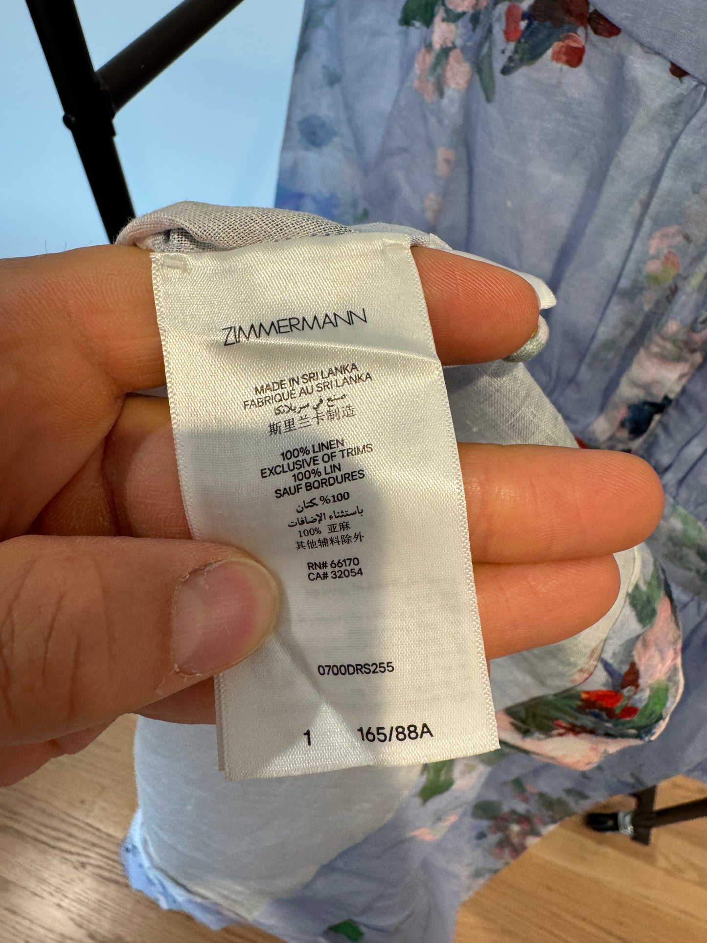 Zimmermann Everley Linen Midi Dress size 1 US 6