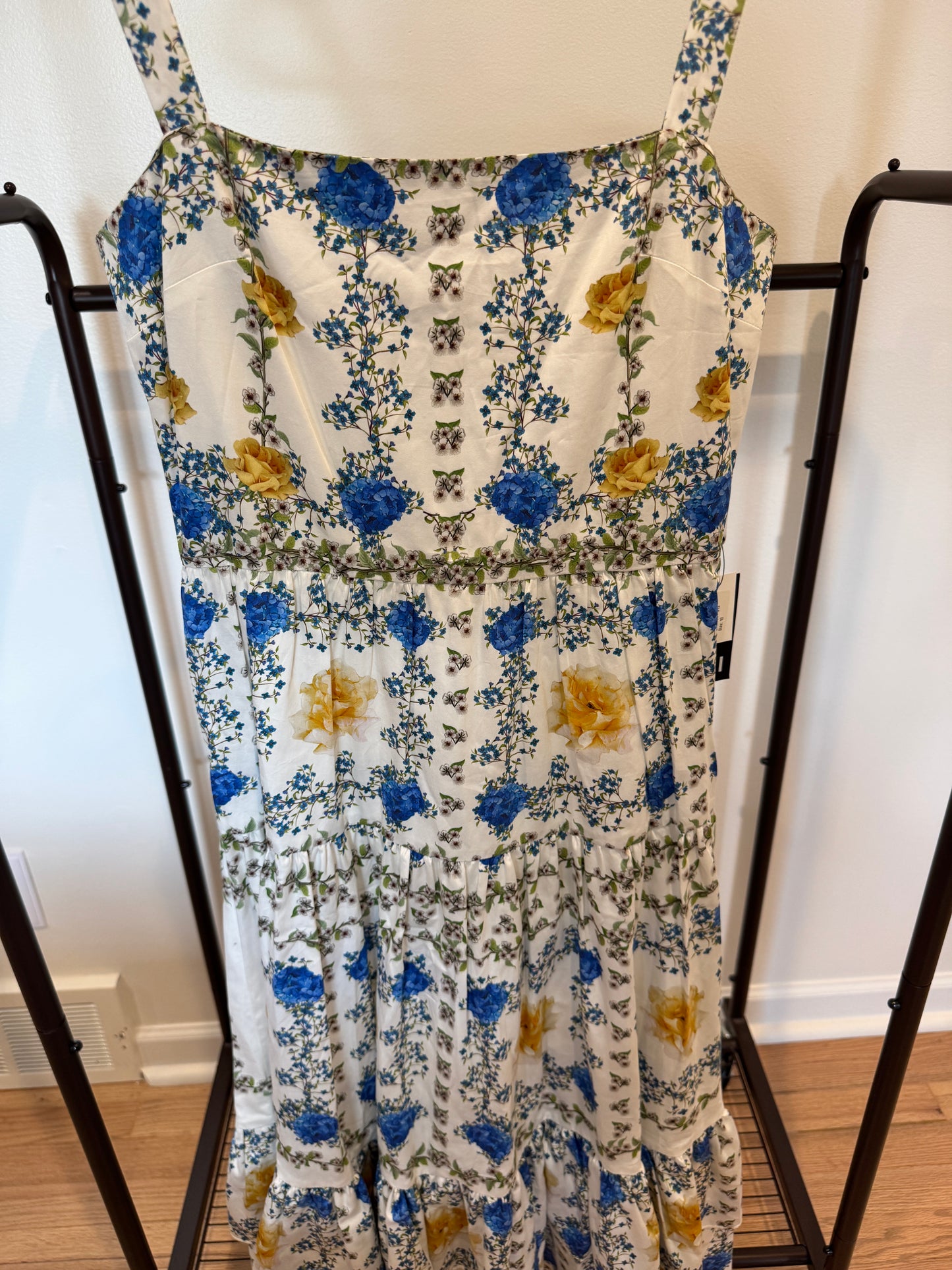 Borgo De Nor Daniela Floral-Print Cotton Midi Dress size 6