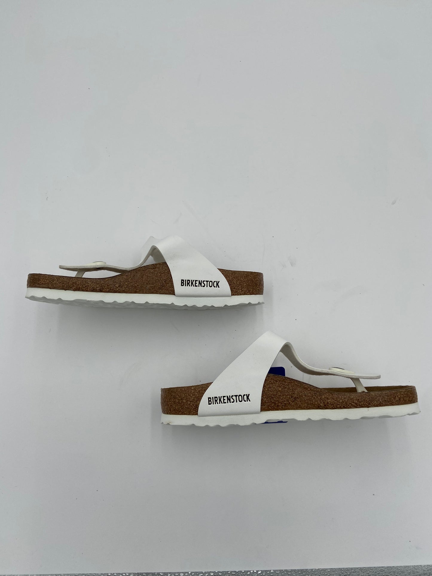 Birkenstock Gizeh Birko-Flor White Leather Sandals size 36 US 5-5.5
