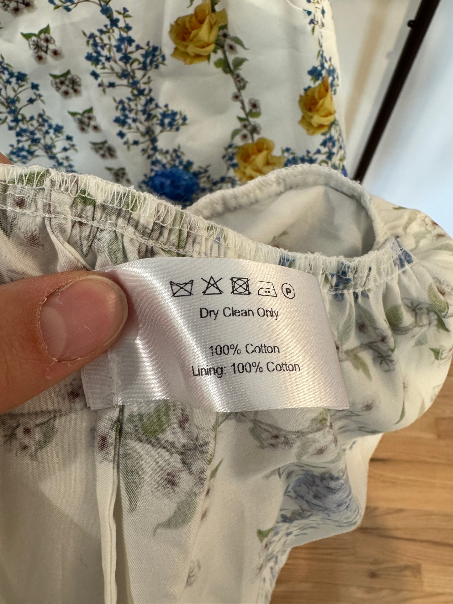 Borgo De Nor Daniela Floral-Print Cotton Midi Dress size 6