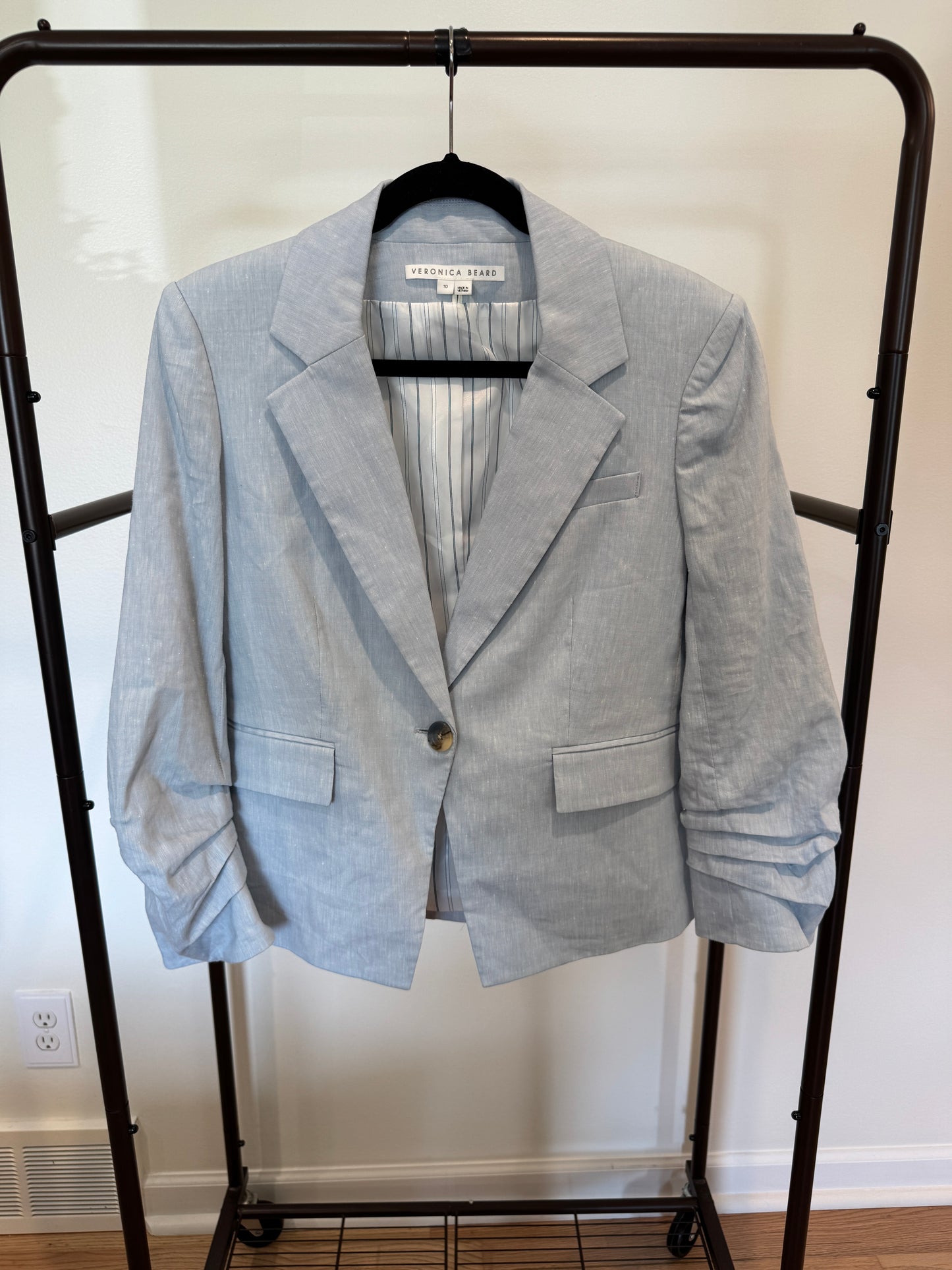 Veronica Beard Aaliyah Dickey Jacket in Heathered Vapor size 10