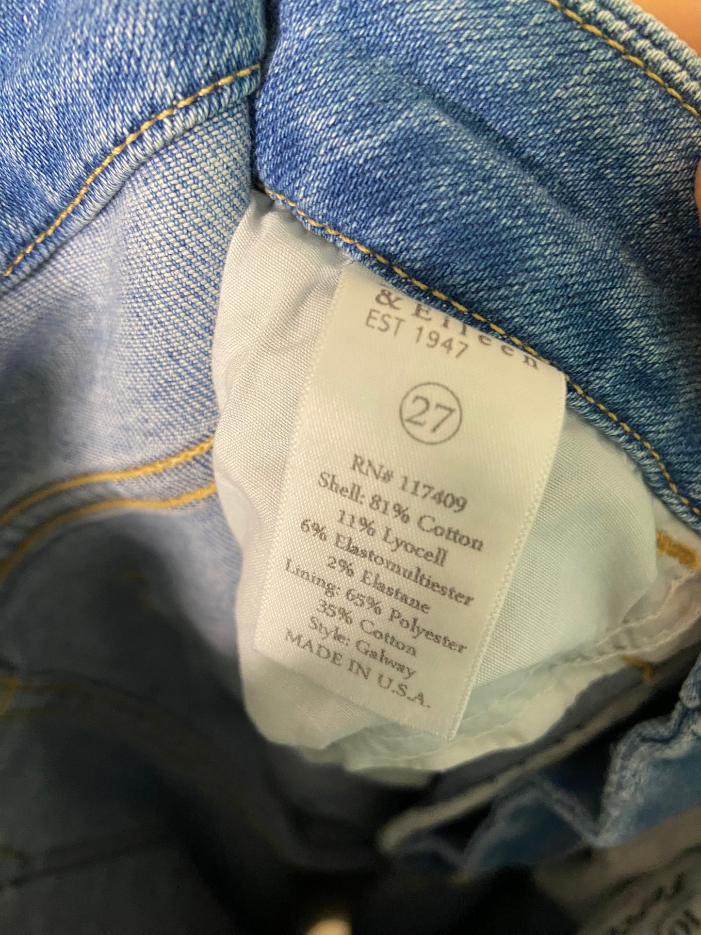 Frank and Eileen Galway Wide Leg Jeans size 27