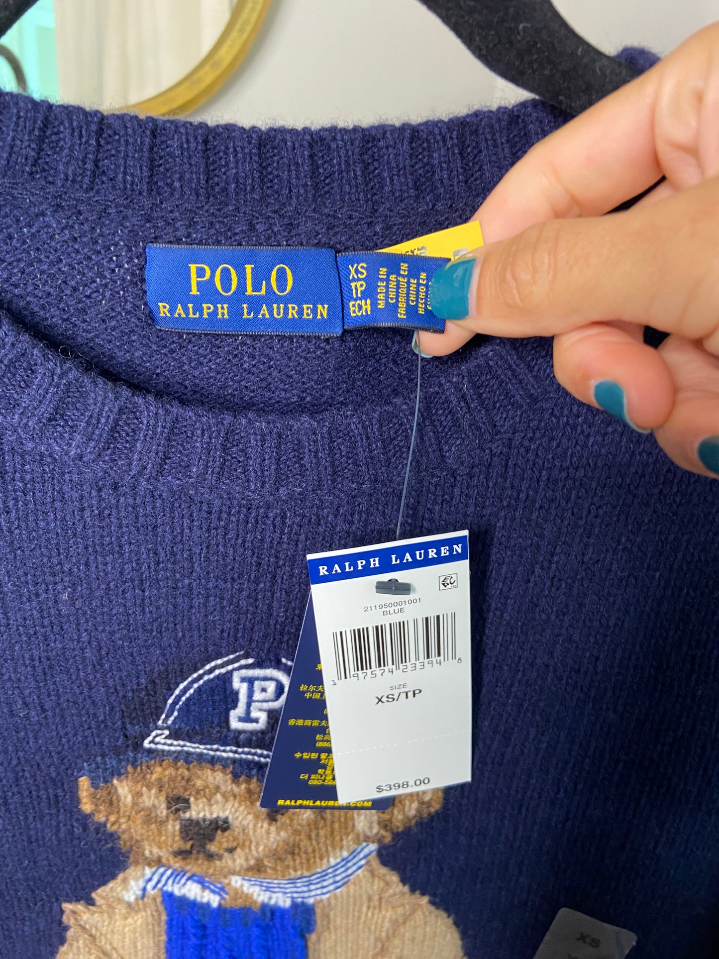 Polo Ralph Lauren Bear Sweater size XS